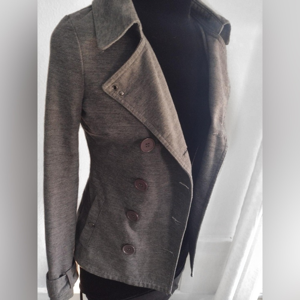 Wet Seal Gray Double-Breasted Pea Coat – Size XS - Picture 9 of 9